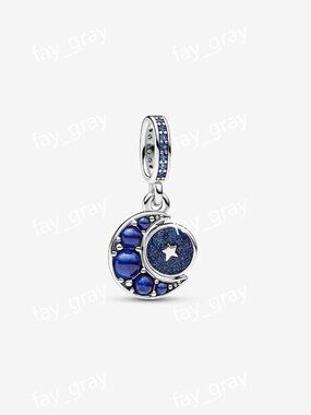 Pandora Sparkling Moon Spinning Dangle Charm